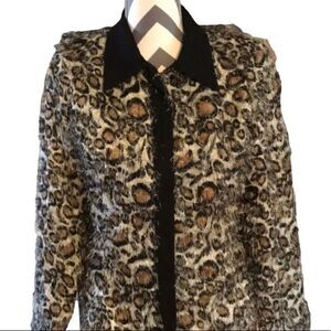 MRussell Kemp NY Sz 8 Animal Print Eyelash Jacket